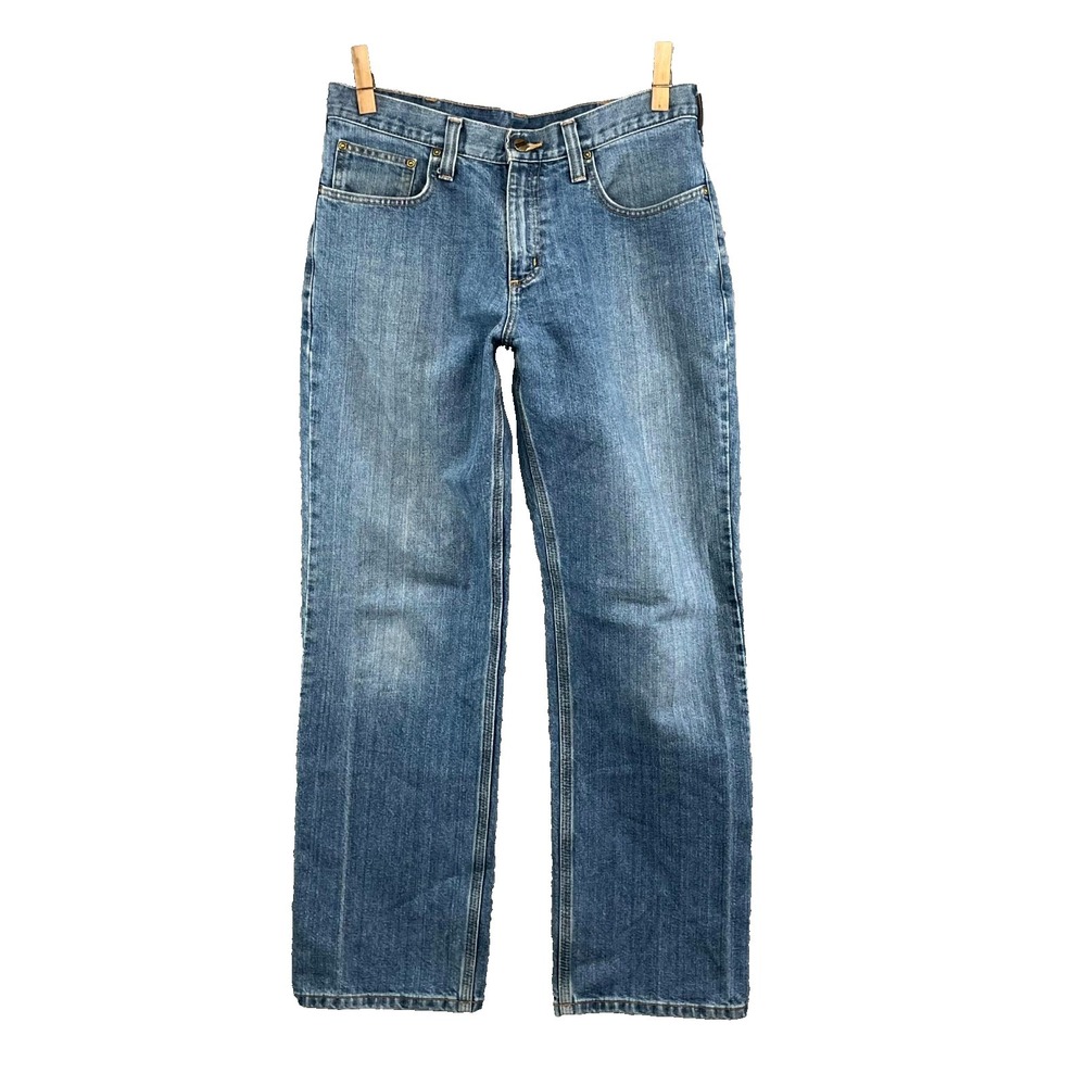 Carhartt Holter Relaxed Fit Jeans Mens 32x29* Blue Denim Baggy Rugged‎ Workwear
